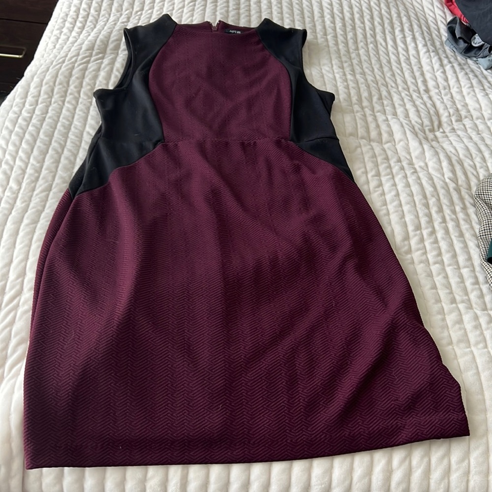 Size L Apt 9 Burgundy Work Dress (022)